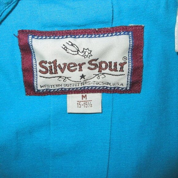Vtg Silver Spur Men's Button Down Shirt Size 15-15 1/2 Cowboy Western Rodeo 90s - Picture 6 of 12